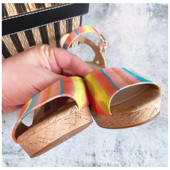 Alex Marie NWT Wedge Sandal Colorful Rainbow Platform Comfort Women's SZ 8M NEW - Picture 7 of 10